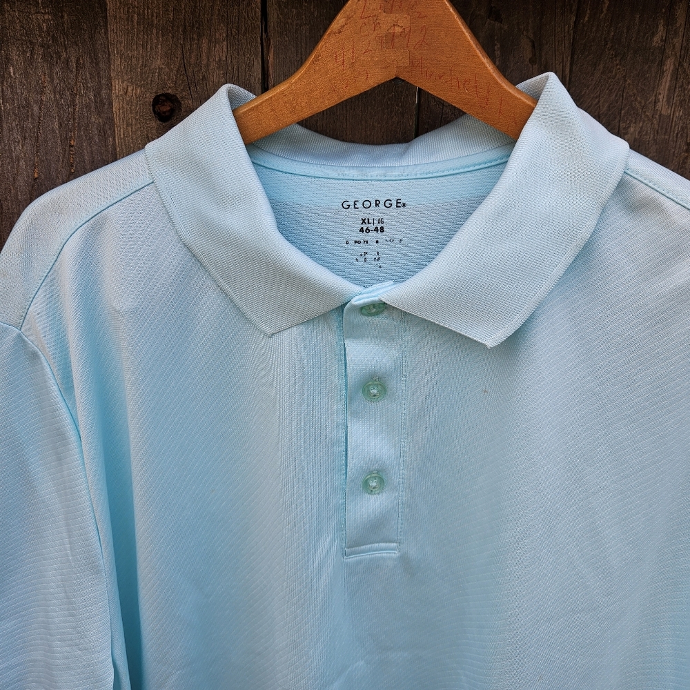George Sky Blue Men's Polo Shirt Size XL - Picture 9 of 16
